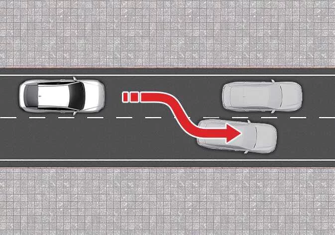 Kia K4 detecting vehicle lane change