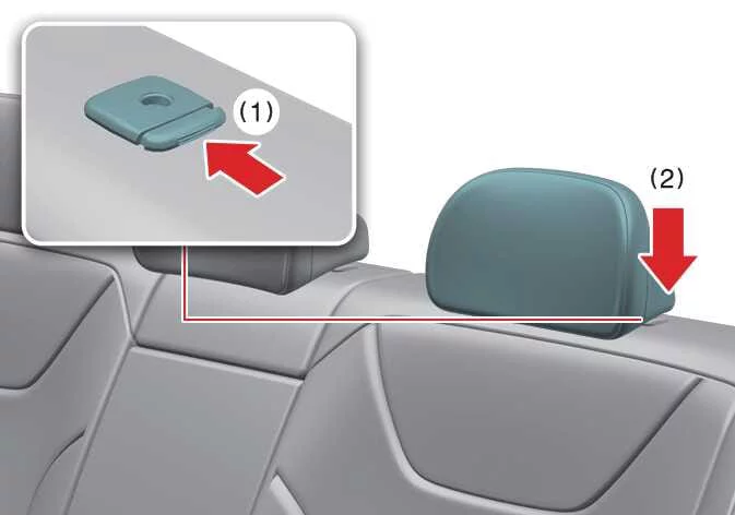 Adjusting rear headrest height in the Kia K4